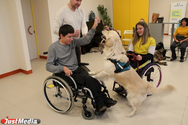 «Те, кто постарше, так и будут кричать: «Сиськи!». Как в Екатеринбурге обучают волонтеров и их собак для лечения людей с ограниченными возможностями - Фото 1
