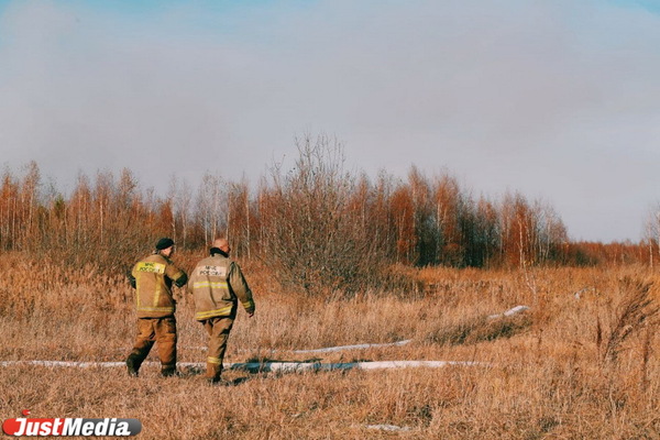 Корреспондент JustMedia.ru с места пожара: МЧС заявило, что торфяник в Солнечном подожгли - Фото 1