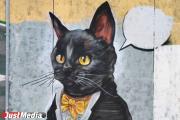 Екатеринбург – город кошачьего стрит-арта. Подборка граффити с изображением усатых в честь Дня кошек