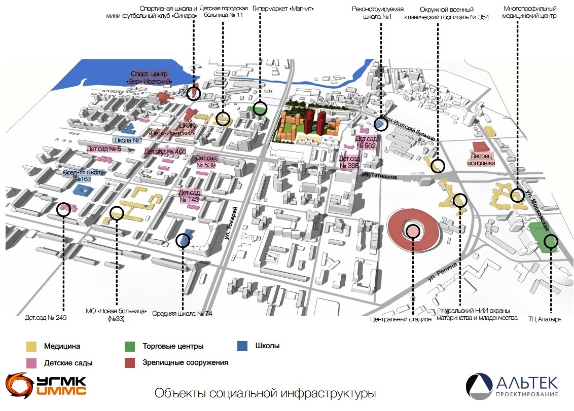 УГМК презентовал проект высотного квартала на ВИЗе с парком и смотровой площадкой. ФОТО - Фото 2