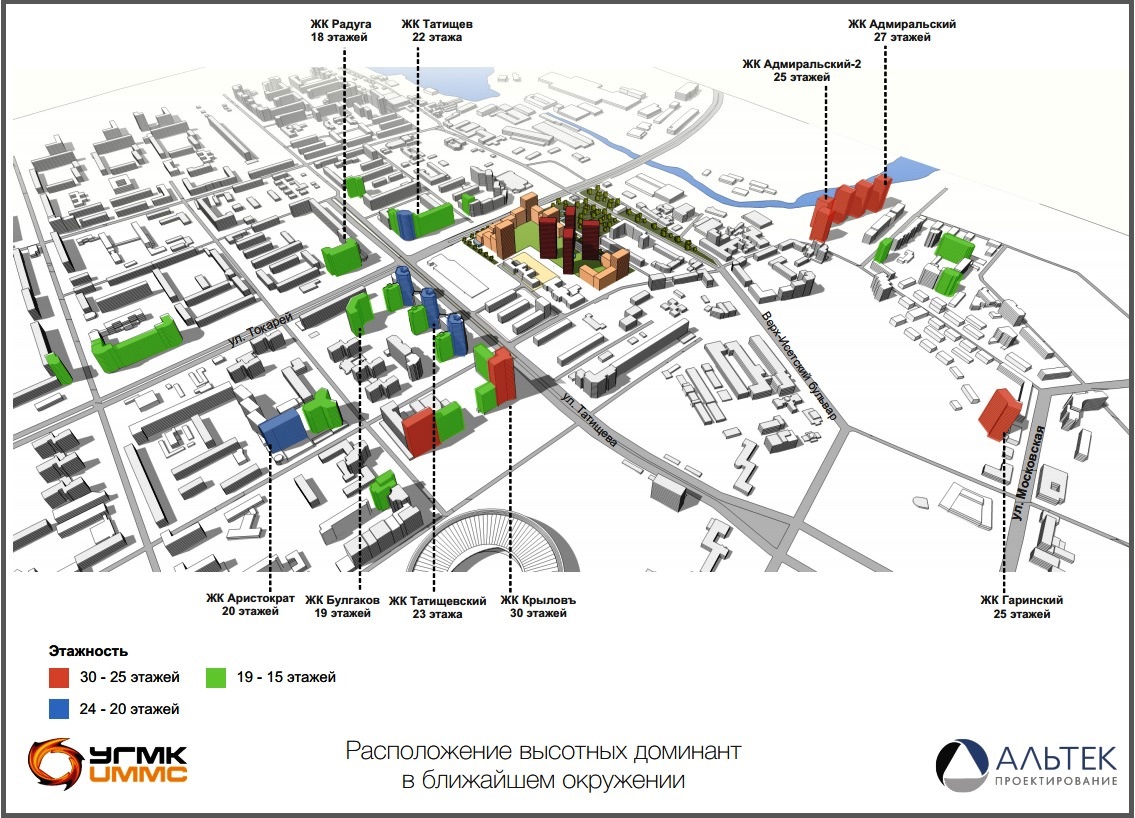 УГМК презентовал проект высотного квартала на ВИЗе с парком и смотровой площадкой. ФОТО - Фото 6