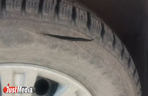 В центре Екатеринбурга неизвестные порезали колеса у четырех машин  - Фото 3