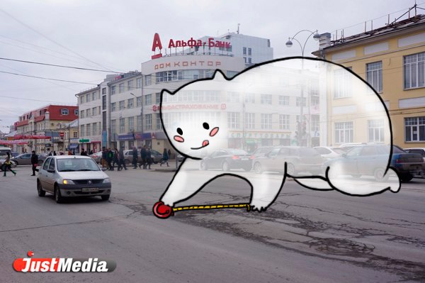 Рисованный кот из Академического покоряет Екатеринбург в компании JustMedia. ЭКСКЛЮЗИВНЫЕ ФОТО - Фото 8