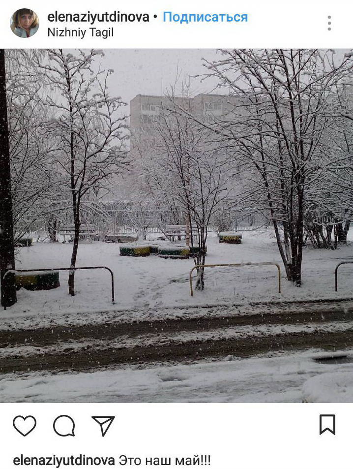Майская свежесть. Свердловскую область снова засыпало снегом. ФОТО - Фото 8