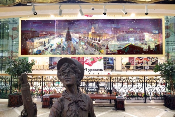 В Пассаже появилась пятиметровая картина с панорамой центра Екатеринбурга - Фото 1