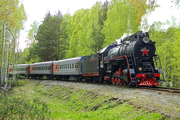 Ретро-поезд с паровозом ЛВ-0123. ФОТО: Антон Кислицин