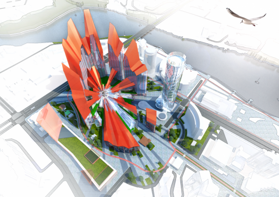 «Екатеринбург-Сити» превратится в 250-метровый Каменный цветок с каскадом площадей. ФОТО - Фото 1