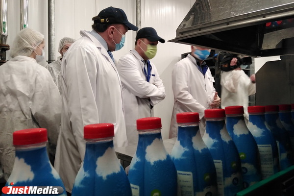 Свежее молоко и йогурт из будущего. Евгению Куйвашеву показали новые цеха молочного завода в Талице - Фото 1