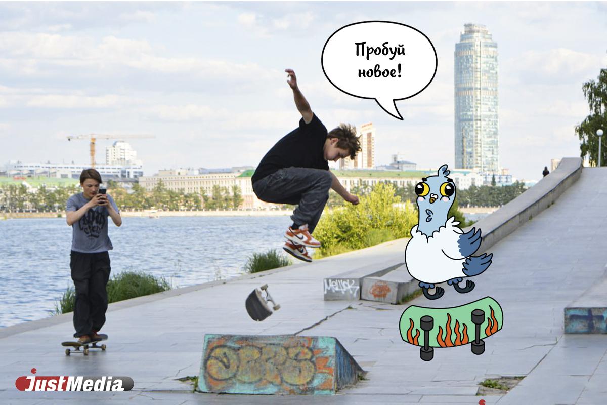 Креаторы из Екатеринбурга выпустили ко Дню города открытки с забавным голубем в узнаваемых локациях - Фото 1