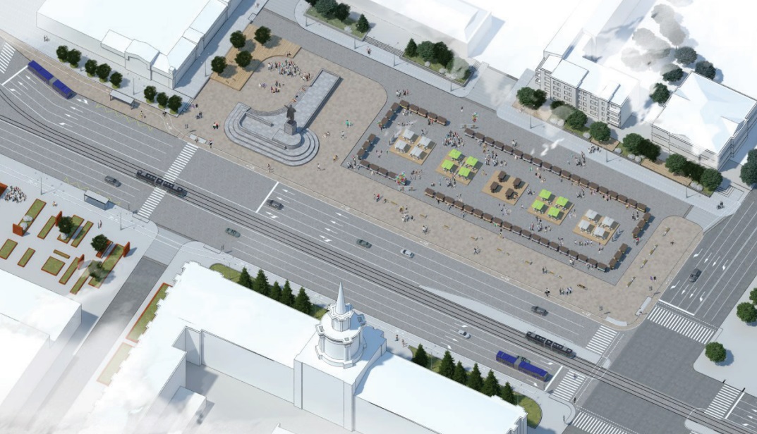 «Заленин», фонтан с супергероями города и дублер Вайнера. Екатеринбуржцам рассказали, что появится в центре на месте парковок  - Фото 9