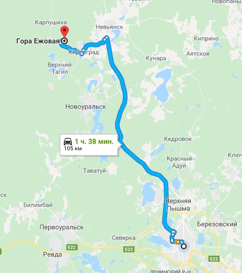 Екатеринбург невьянск карта