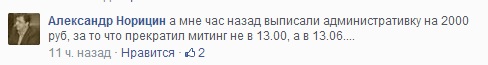 Уральский Майдан аукнулся его организаторам. Норицину выписали административный штраф - Фото 2