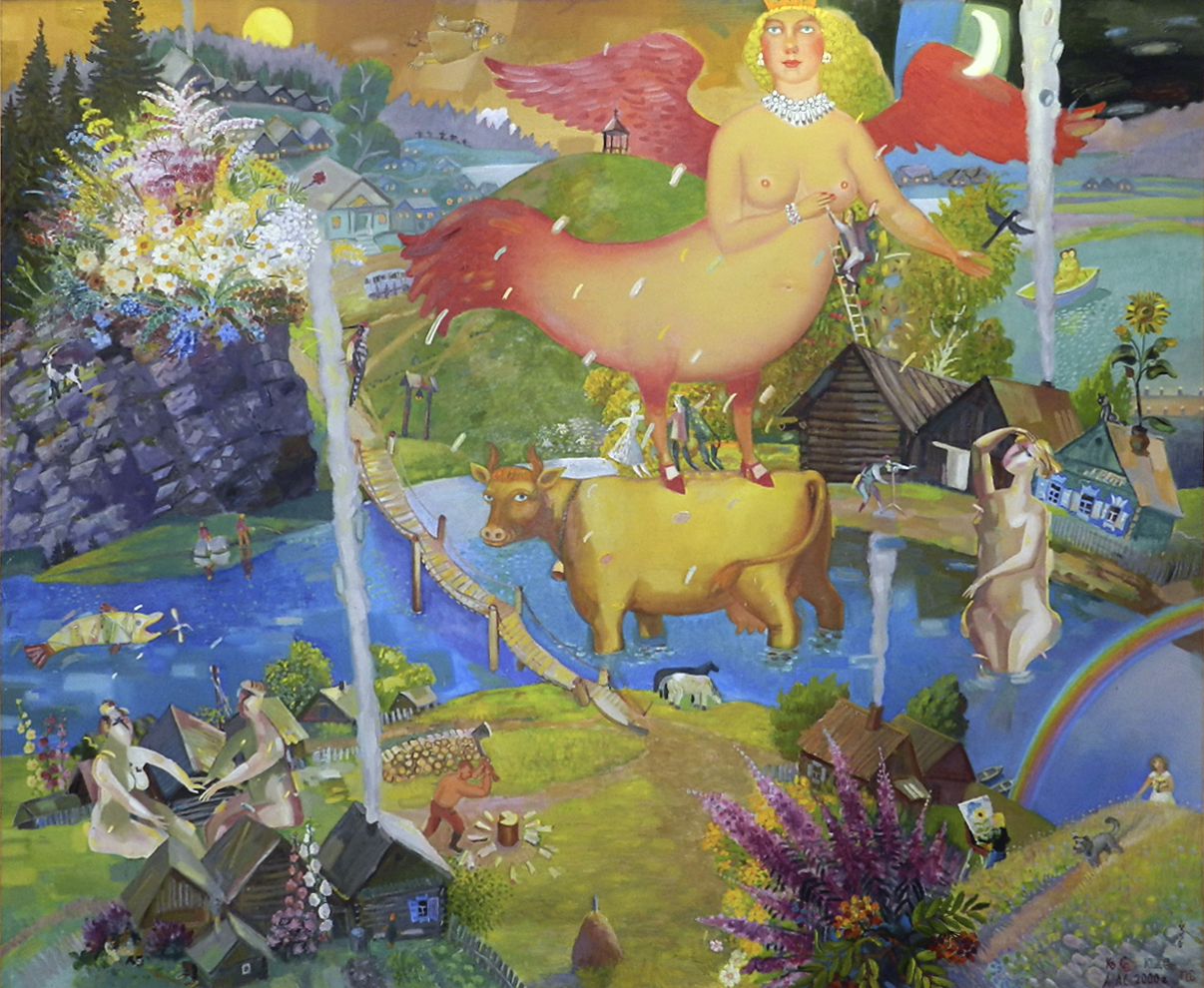 Екатеринбургскому музею ИЗО подарят картину «Село Чусовое», написанную одиннадцатью художниками - Фото 2