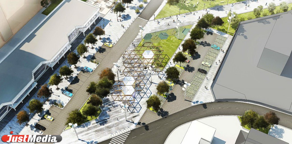 «Заленин», фонтан с супергероями города и дублер Вайнера. Екатеринбуржцам рассказали, что появится в центре на месте парковок  - Фото 16