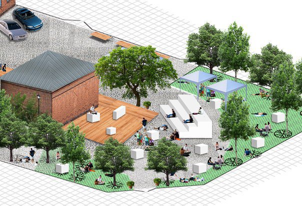 Стало известно, как будет выглядеть двор ГЦСИ после реконструкции. 3D-МАКЕТЫ - Фото 3