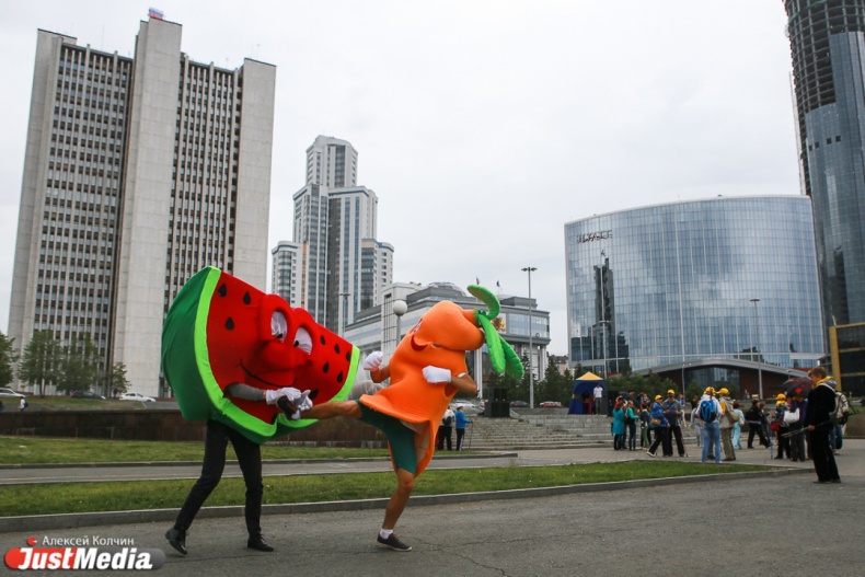 Кусок арбуза и морковка подрались у здания полпредства  - Фото 4