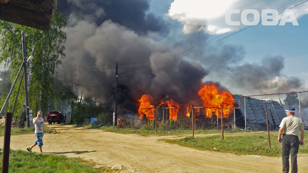 Страшный пожар под Екатеринбургом! В огне оказались дома, столбы электропередач и газопровод. ФОТО - Фото 5