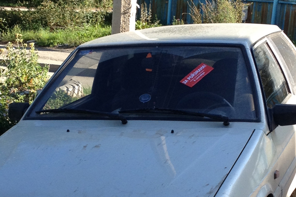 Агитаторы Ройзмана позаимствовали технологию движения «СтопХам»: они лепят на стекла автомобилей агитационные наклейки. ФОТО - Фото 3