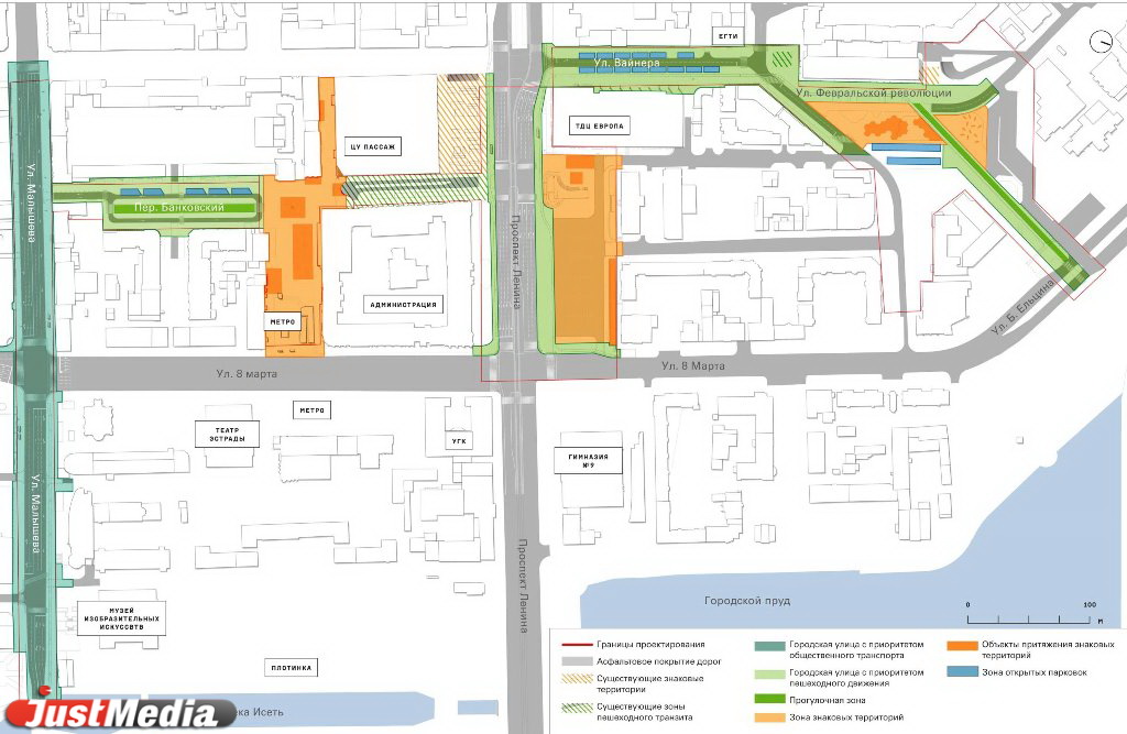 «Заленин», фонтан с супергероями города и дублер Вайнера. Екатеринбуржцам рассказали, что появится в центре на месте парковок  - Фото 11