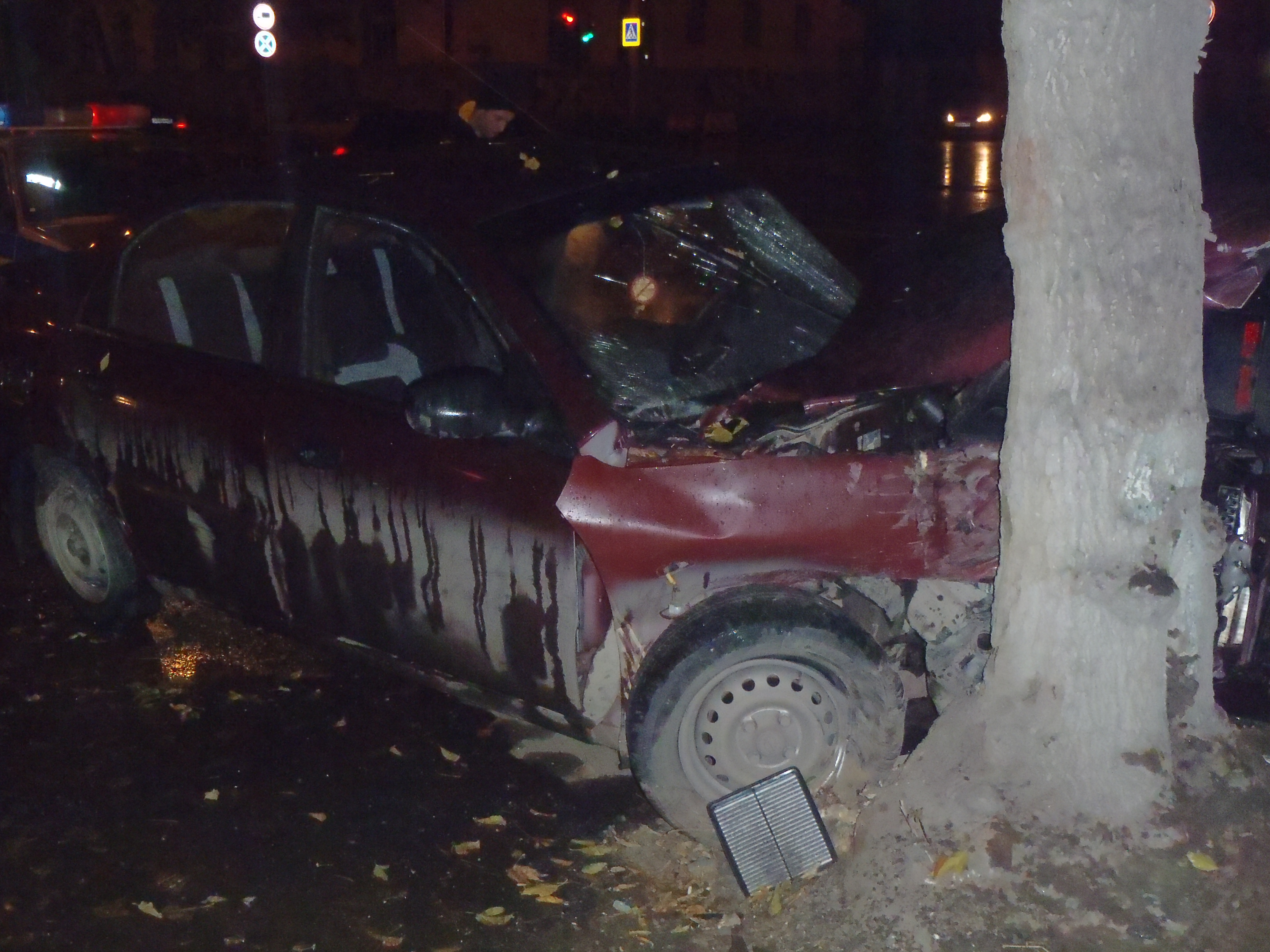 На Пермском тракте водитель «Ниссана» снес столб освещения и погиб на месте - Фото 2
