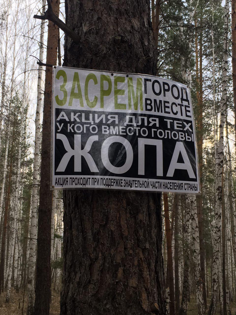 «Засрем город вместе». Уральские дачники начали украшать лесные свалки плакатами. ФОТО - Фото 2