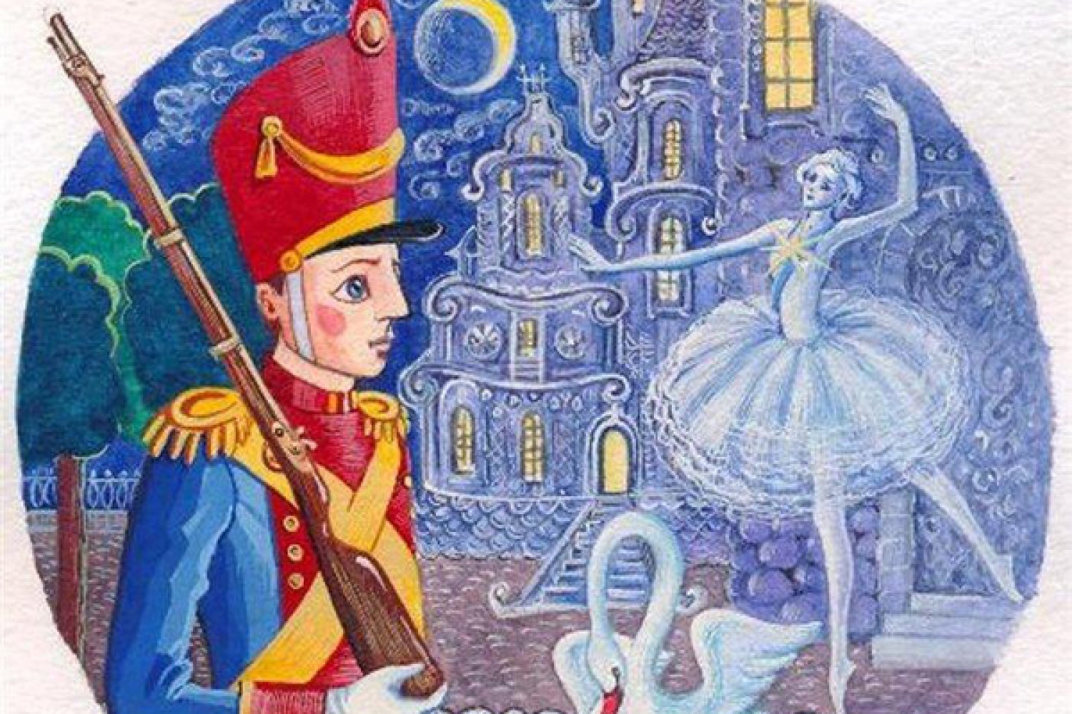 Нарисовать обложку к сказке андерсена