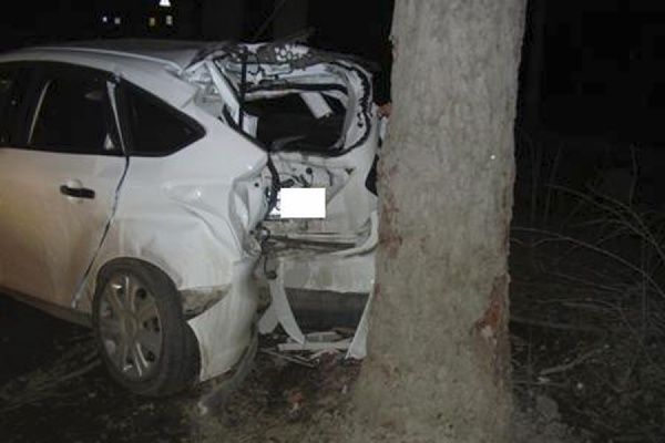 В Екатеринбурге пьяный водитель иномарки врезался в дерево - Фото 1
