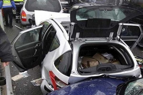 На 21-м километре МКАД произошло ДТП с участием восьми автомобилей - Фото 1