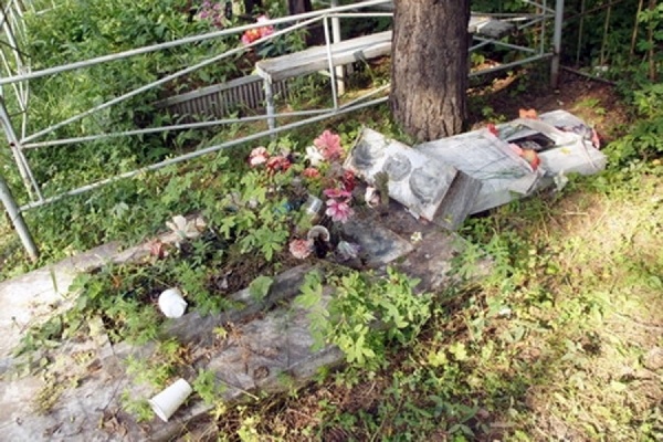 Житель Нижнего Тагила устроил погром на кладбище - Фото 1