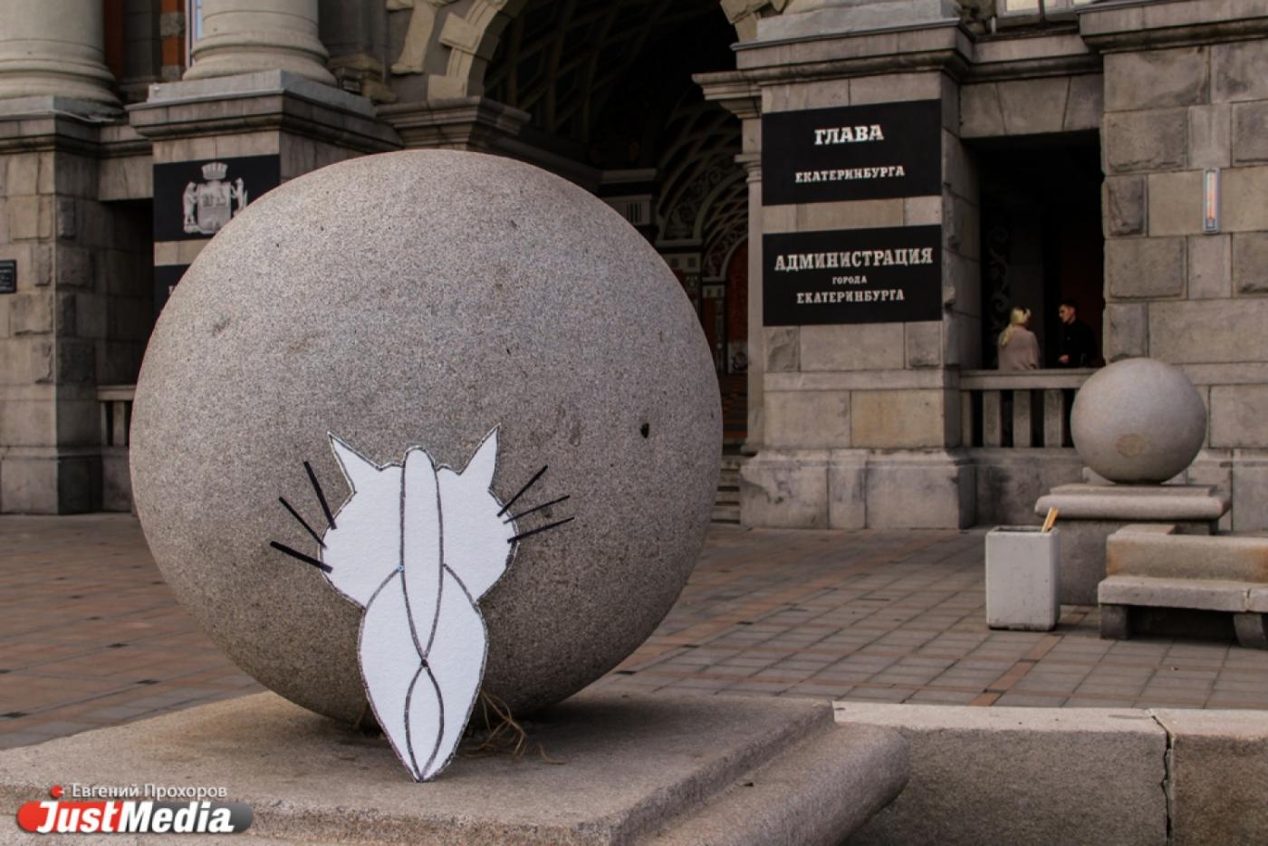 «Кошки Путина» гуляют по центру Екатеринбурга, повернувшись к горожанам попой - Фото 1