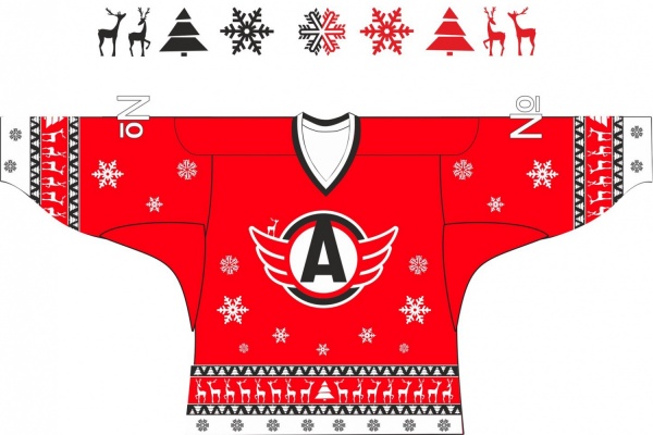 Новогодний «наряд» хоккеистов «Автомобилиста» украсят олени и снежинки