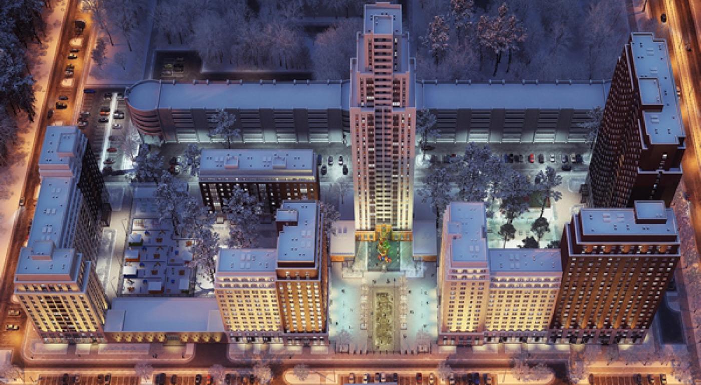 В Юго-Западном районе вырастет квартал комфорт-класса в стиле ар-деко с «сухим фонтаном» и монструозной детской площадкой - Фото 1