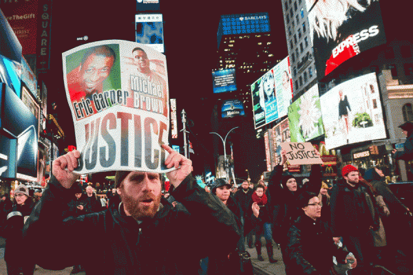 В ночь на среду в Нью-Йорке прошла акция протеста - Фото 1
