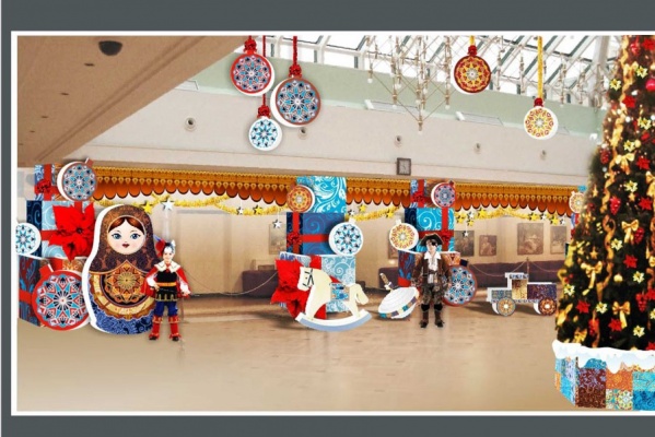 Огромная матрешка и снеговик с головой дракона. Резиденция Куйвашева готовится к новогодним праздникам