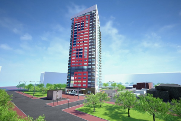 Рядом с Шарташским рынком начали строить «комфортную» высотку с минимаркетом и колясочной