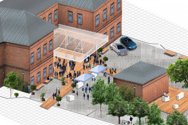 Стало известно, как будет выглядеть двор ГЦСИ после реконструкции. 3D-МАКЕТЫ - Фото 1