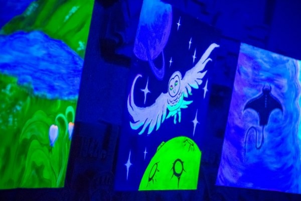 «Мы прежде никогда ничего подобного не делали». В Ночь музеев ЦК Орджоникидзевский озарили светящиеся картины и декорации