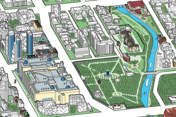 Подарок для картоманов! Уральские дизайнеры собирают деньги на выпуск рисованного объемного Екатеринбурга - Фото 1
