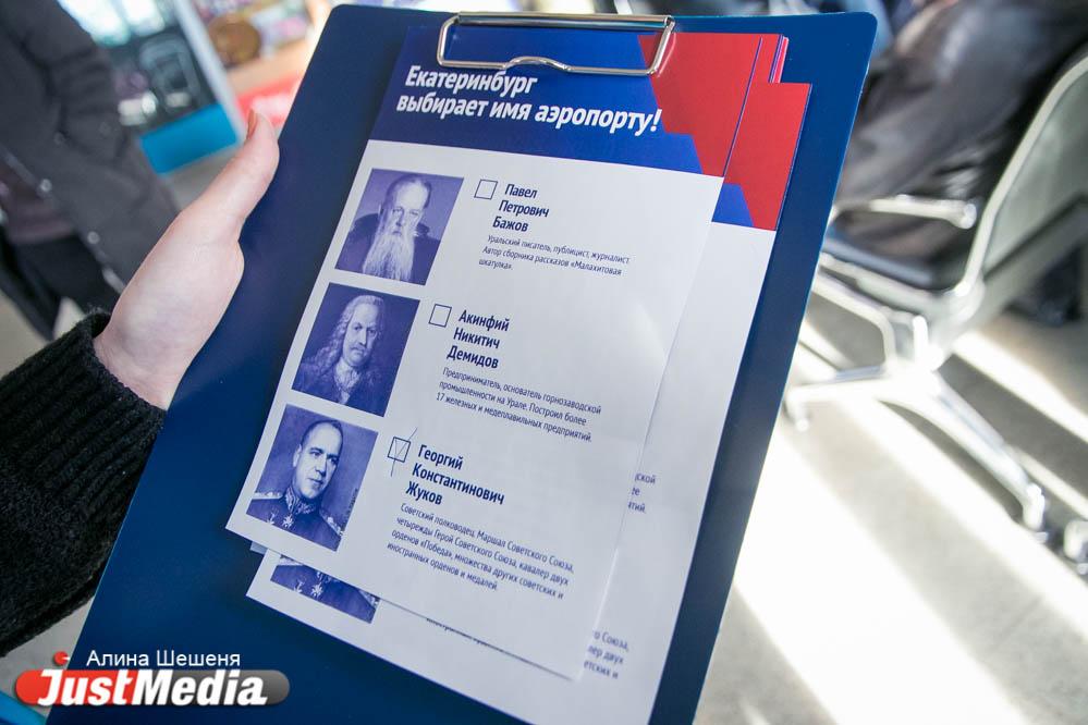 Лидирует Жуков: имя, которое будет присвоено Кольцово, выбирают второй день - Фото 1