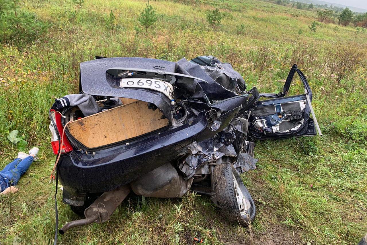 Под Артемовском грузовик раздавил, выехавшую на встречку Lada с двумя людьми - Фото 1