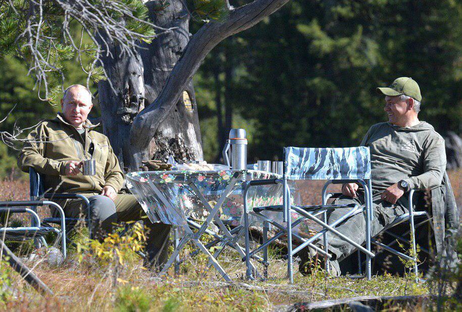 Путин накануне дня рождения собирал грибы в сибирской тайге в компании Шойгу - Фото 1