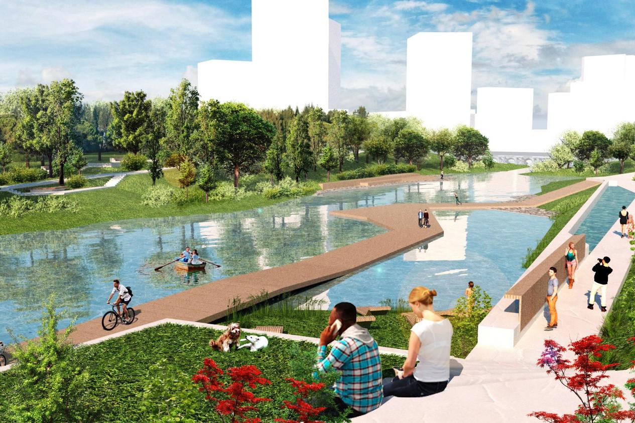  Мэрия показала, как планируется благоустроить набережную и мост через Ольховку - Фото 1