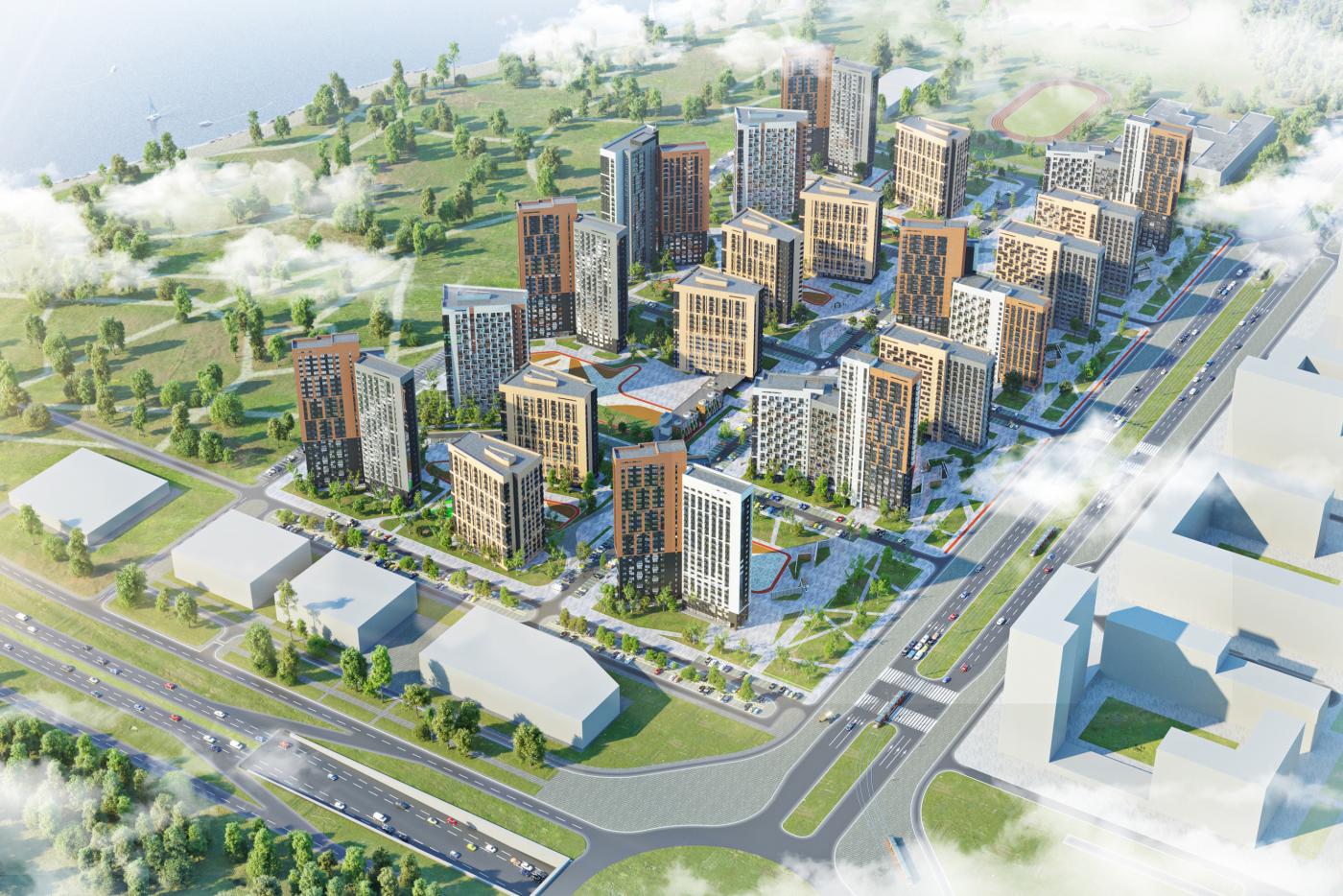 Екатеринбуржцам показали, как будет выглядеть новый район на набережной Верх-Исетского пруда - Фото 1