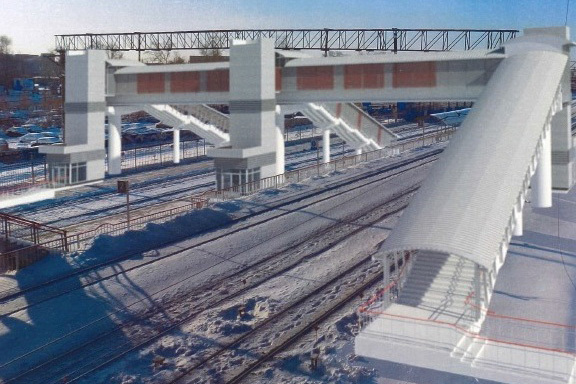 СвЖД построит на станции «ВИЗ» крытый пешеходный мост через пути - Фото 1