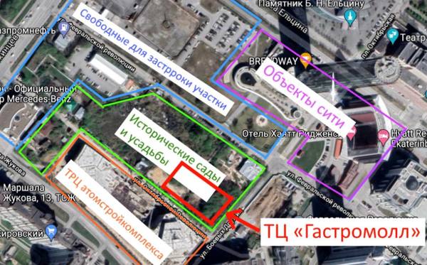 «Мирные жители» предлагают изменить план застройки «Екатеринбург-Сити», сохранить дуб-старожил и создать парк в центре города - Фото 1