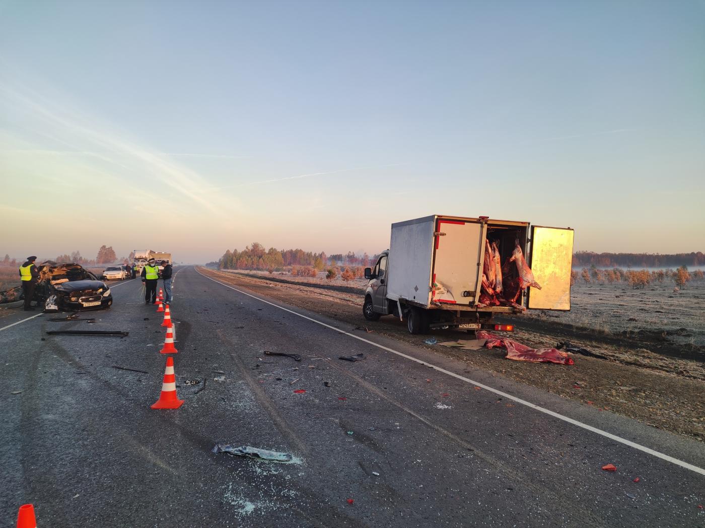 На трассе рядом с Каменск-Уральским в аварии погиби два пассажира. Водитель иномарки въехал в туман и врезался в Газель - Фото 1