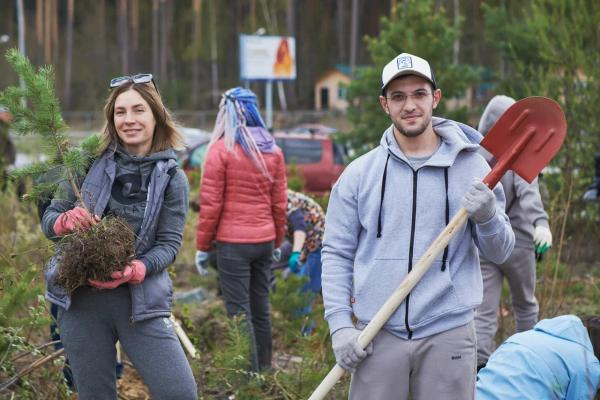 В Юго-Западном лесопарке Екатеринбурга высадили 500 хвойных деревьев - Фото 1