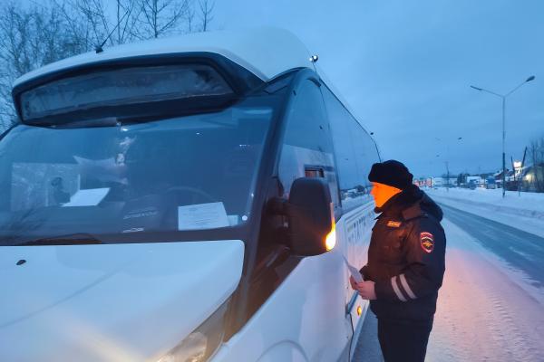 Инспекторы ГИБДД остановили в Ивделе автобус, в котором водитель и пассажир поменялись местами - Фото 1