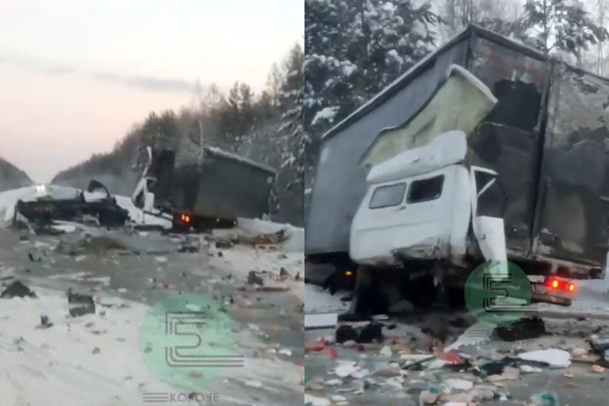 Газель «Смак» разлетелась на куски в столкновении с фургоном на Серовском тракте - Фото 1