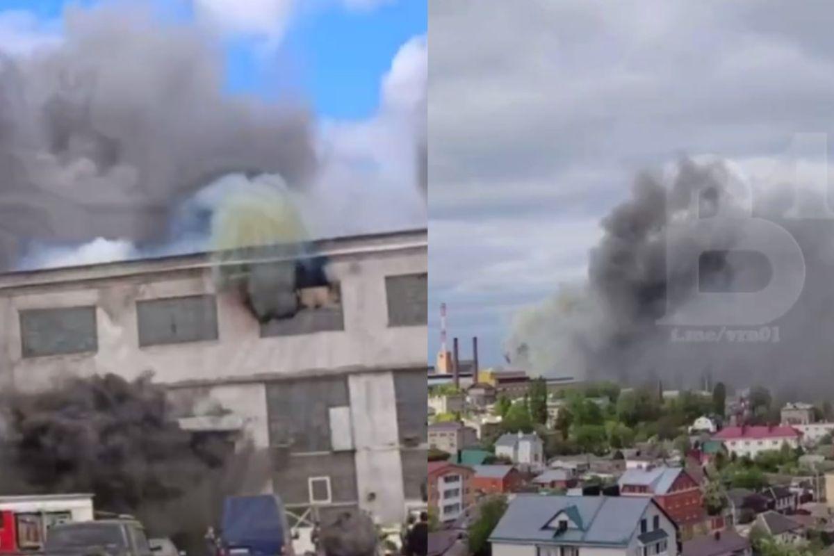 В Воронеже загорелся машиностроительный завод «Эникмаш-В» - Фото 1